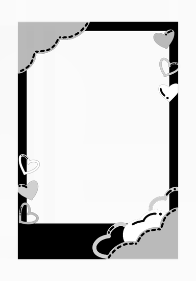 Dreamy Hearts Frame (Black ver.) 