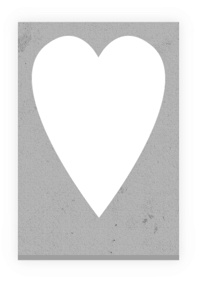 vintage heart (white text, full dye)