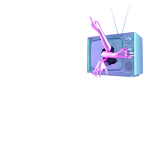 3D tv pink blue