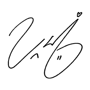 weki meki lucy signature (black w/ white outline)