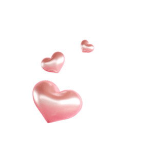 3D cute hearts