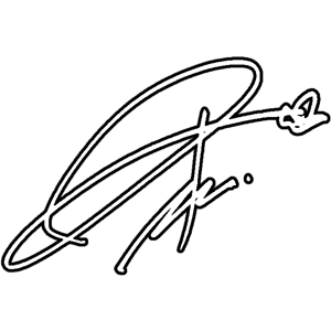 weki meki rina signature (white w/ black outline)