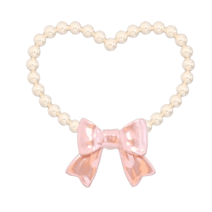 pearl ribbon heart
