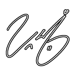weki meki lucy signature (white w/ black outline)