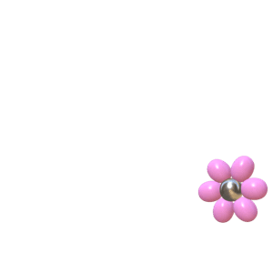 3D pink flower cute