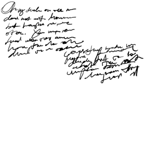 black text