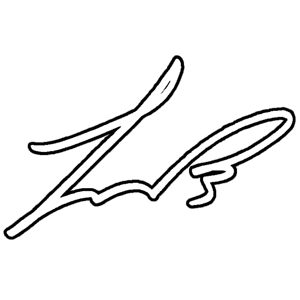 weki meki lua signature (white w/ black outline)