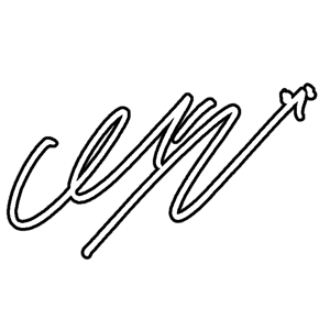 weki meki elly signature (white w/ black outline)
