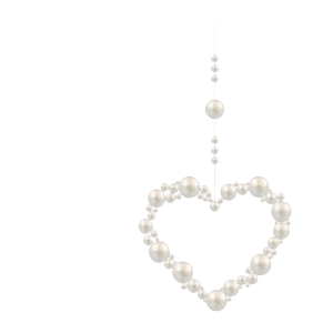 pearl heart drop