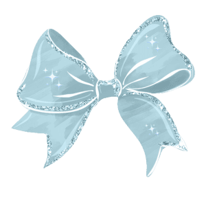 blue ribbon with sparkle